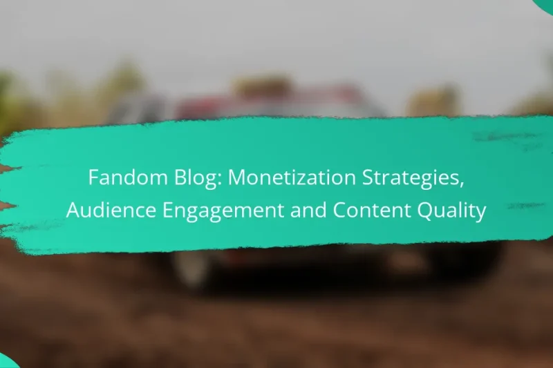 Fandom Blog: Monetization Strategies, Audience Engagement and Content Quality
