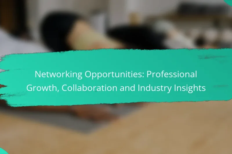 Networking Opportunities: Professional Growth, Collaboration and Industry Insights