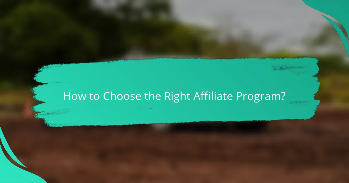How to Choose the Right Affiliate Program?