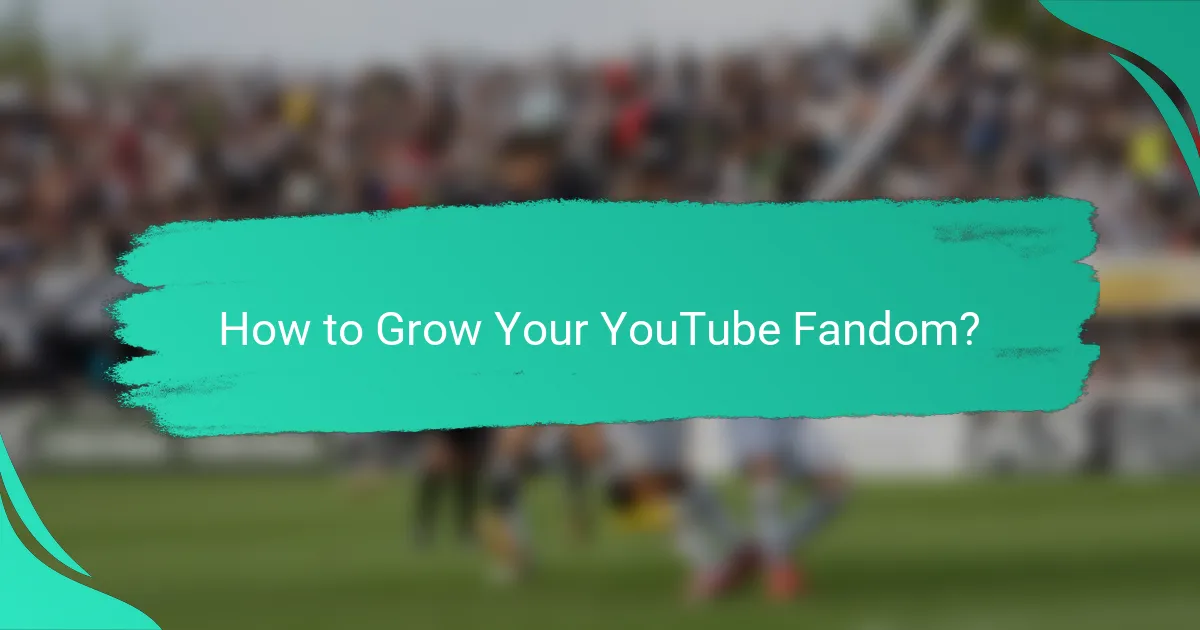 How to Grow Your YouTube Fandom?