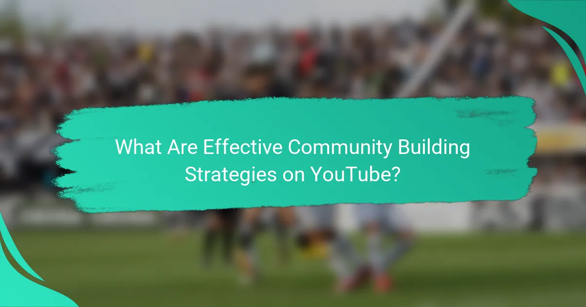 What Are Effective Community Building Strategies on YouTube?