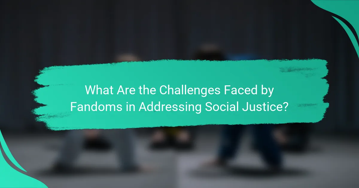 What Are the Challenges Faced by Fandoms in Addressing Social Justice?