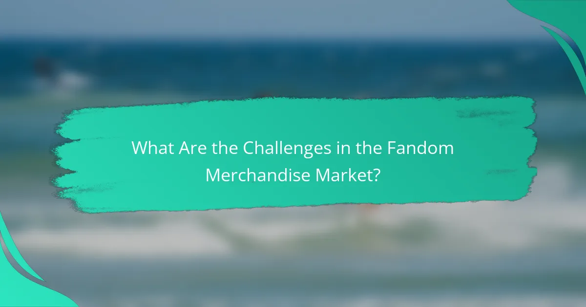 What Are the Challenges in the Fandom Merchandise Market?