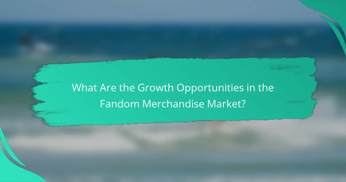 What Are the Growth Opportunities in the Fandom Merchandise Market?