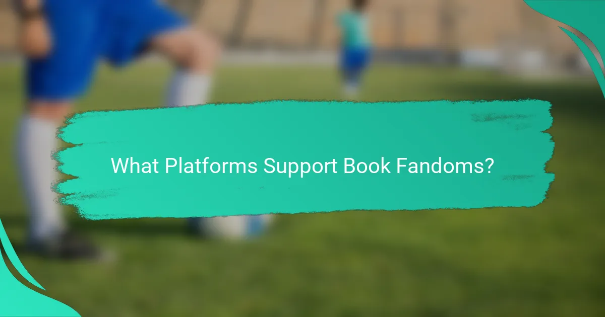 What Platforms Support Book Fandoms?